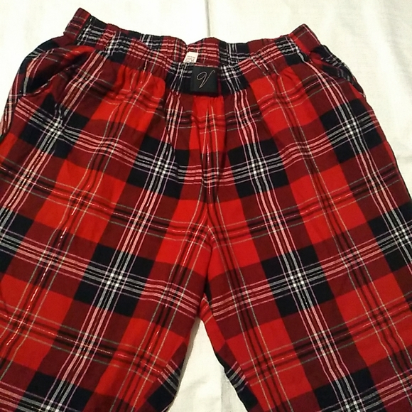 Victoria's Secret Pajama Pants Size Medium Red Plaid - Picture 5 of 6